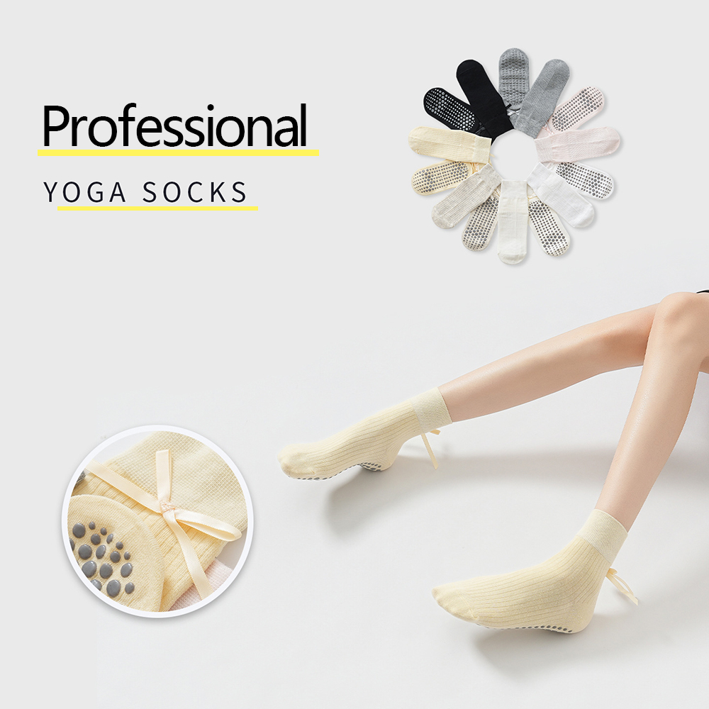 Pilates Yoga &A - Cute Bowknot Yoga Socks Girls Sweet