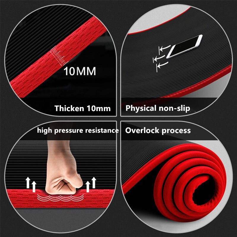 10mm Non-Slip Yoga Mat 183cm*6 - Pilates Yoga Matte recension och pris