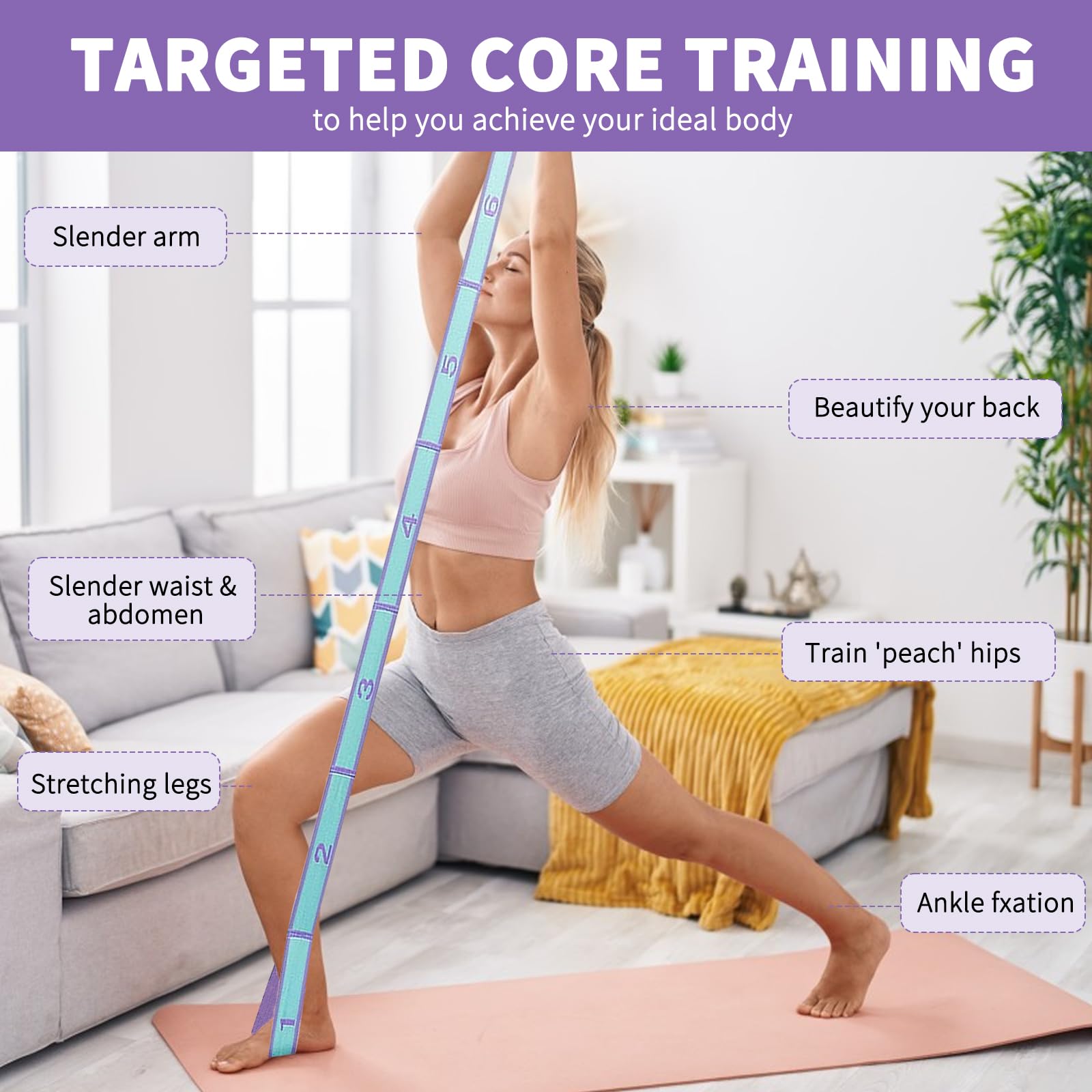 Slimming Resistance Band Yoga  - Pilates Yoga For Beginners recension och pris