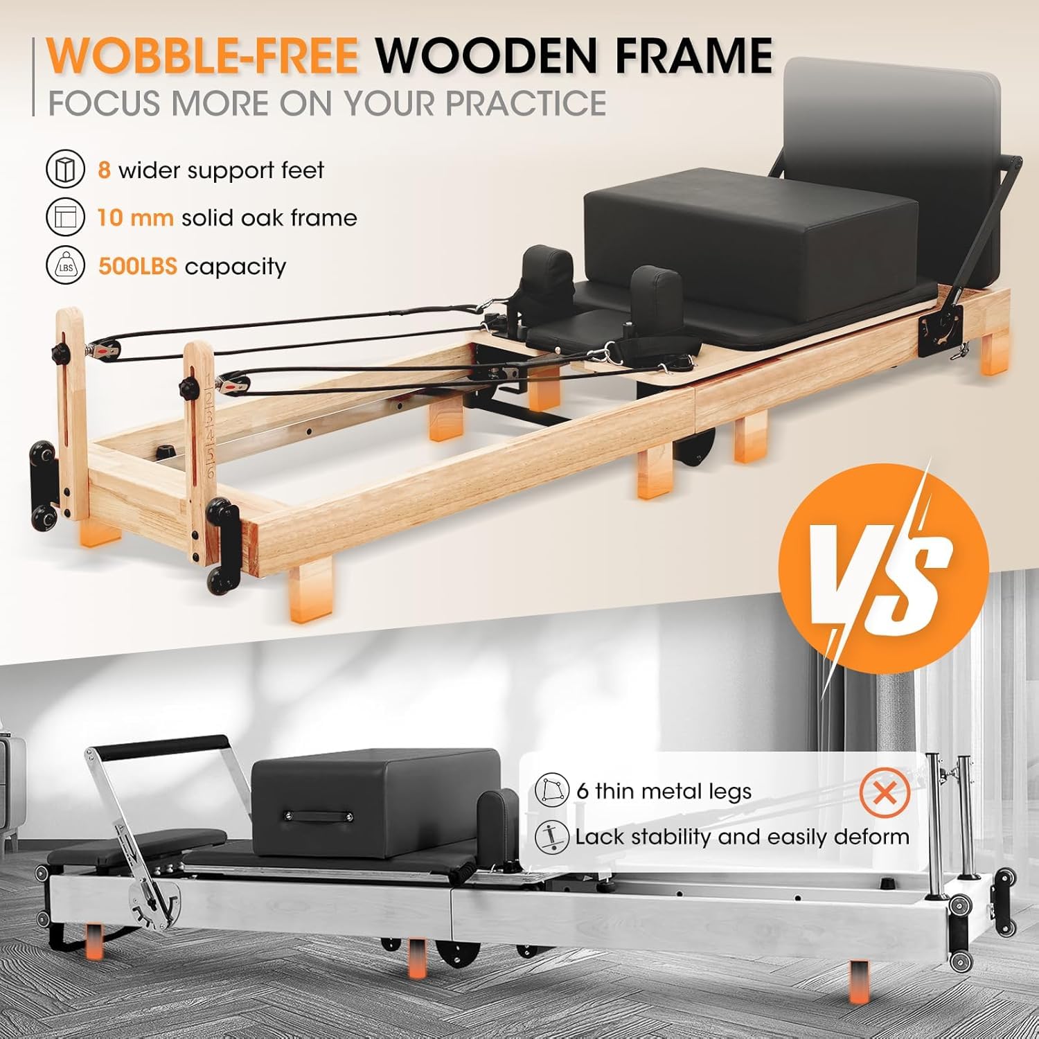 Wooden Pilates Reformer Machin - Pilates Reformer Spring recension och pris