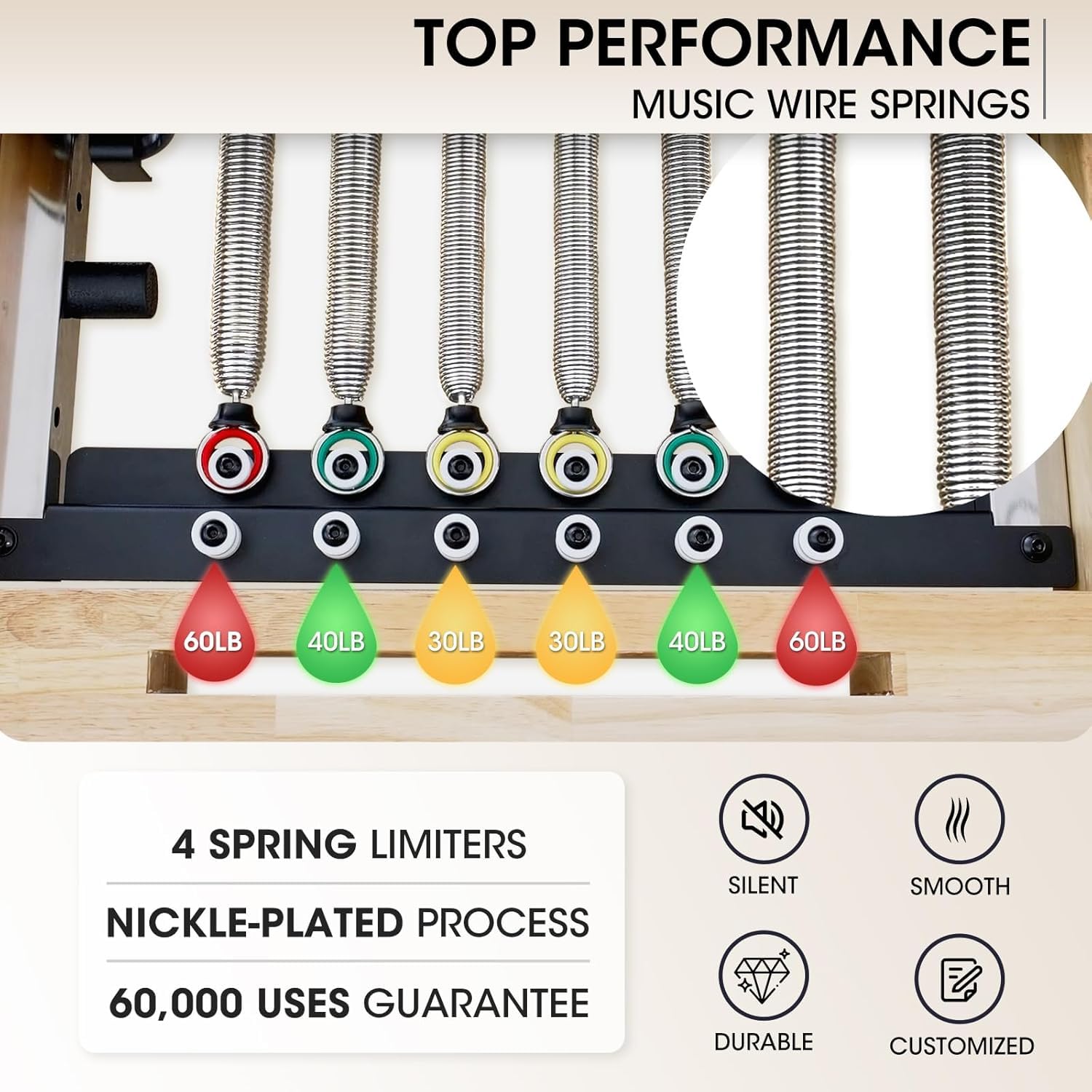 Wooden Pilates Reformer Machin - Pilates Reformer Spring recension och pris