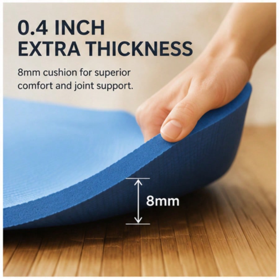 Extra Wide 8mm TPE Yoga Mat, N - Pilates Yoga Hiit recension och pris