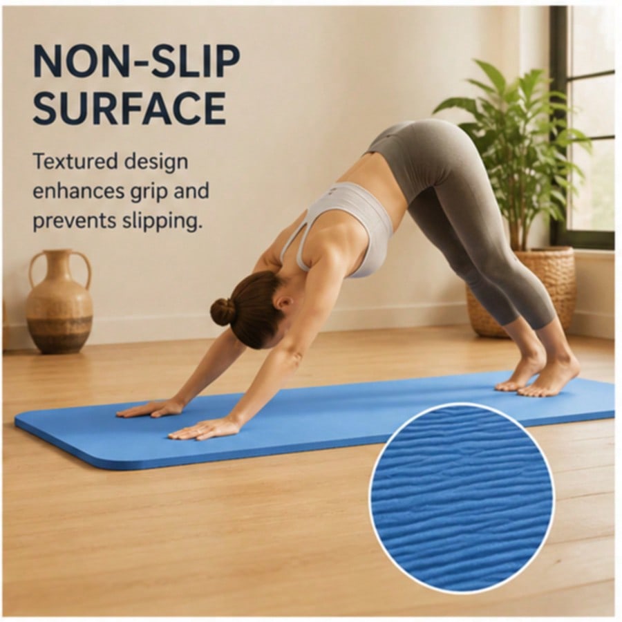 Extra Wide 8mm TPE Yoga Mat, N - Pilates Yoga Hiit recension och pris