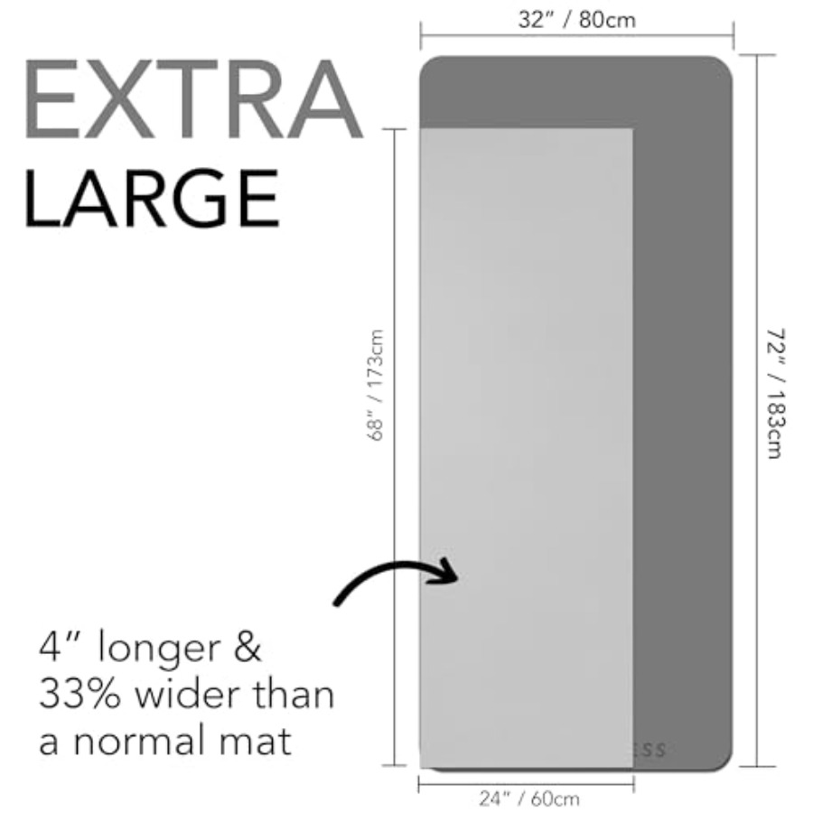 Large Exercise Mat Extra Thick - Pilates Yoga Hiit recension och pris