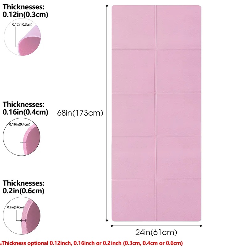 4mm Thick Non‑Slip Yoga Exerci - Pilates Yoga Matte recension och pris