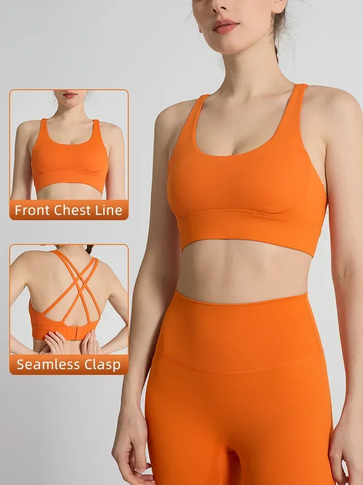 Solid Color Women's Sports Bra - Pilates Yoga Top recension och pris