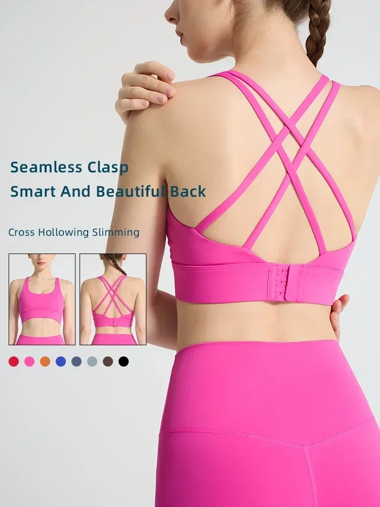 Solid Color Women's Sports Bra - Pilates Yoga Top recension och pris