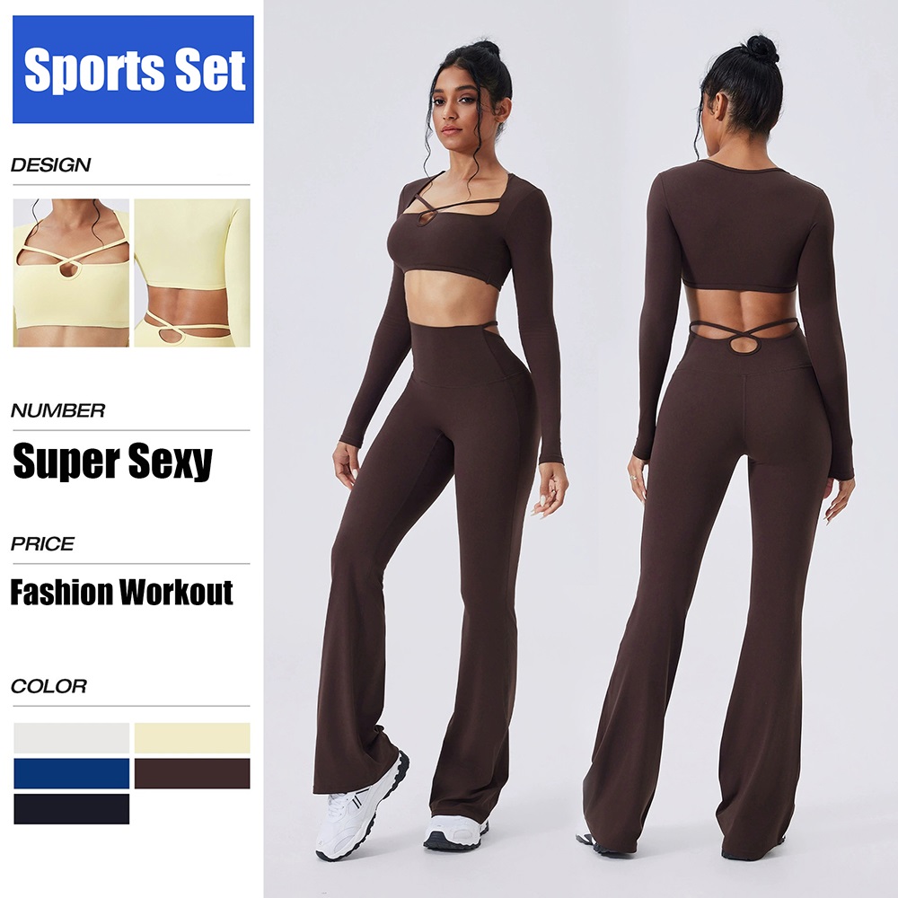 Cloud Hide Brown Yoga Suit Gym - Pilates In Yoga Pants recension och pris