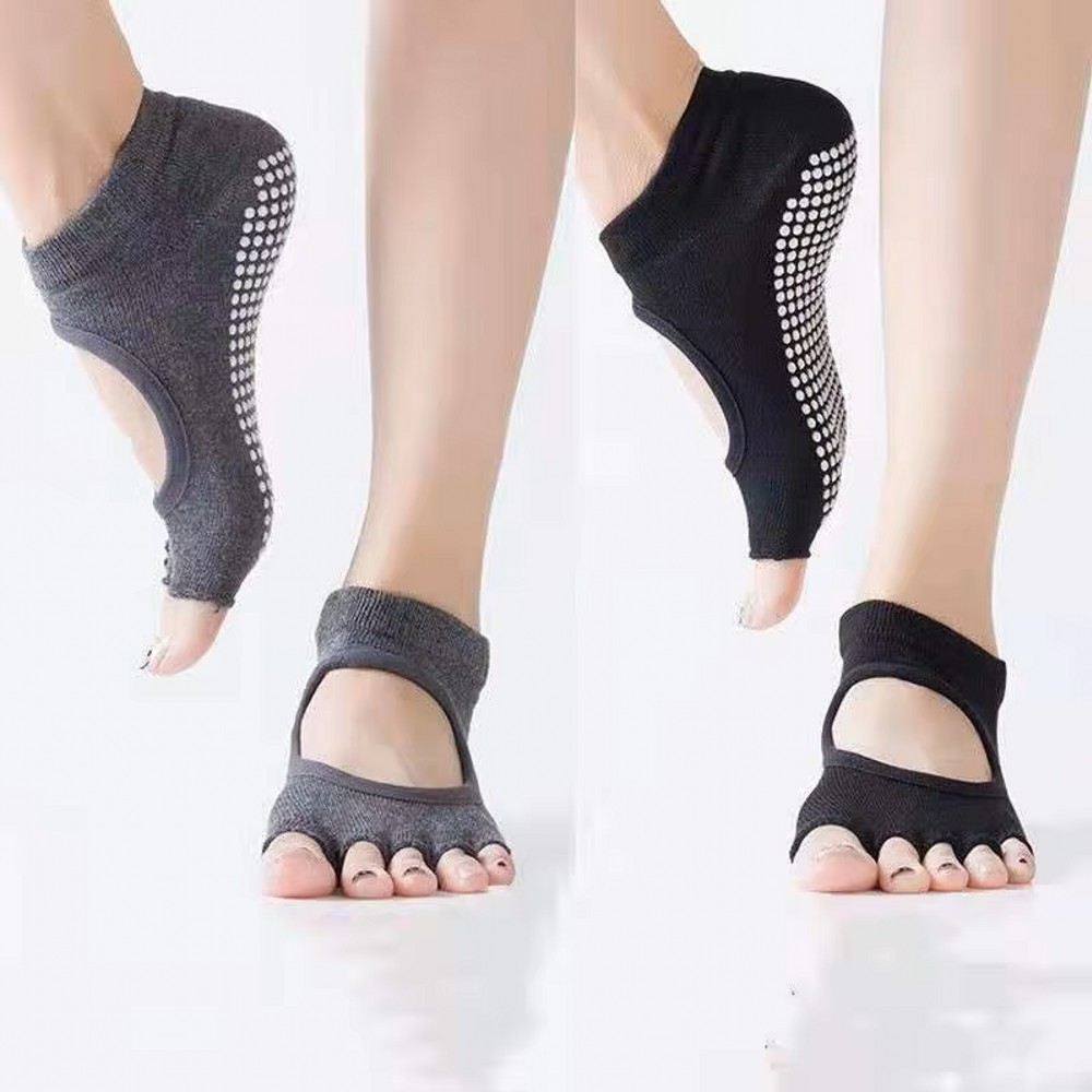 Backless Five Toe Yoga Socks O - Home Pilates Yoga recension och pris